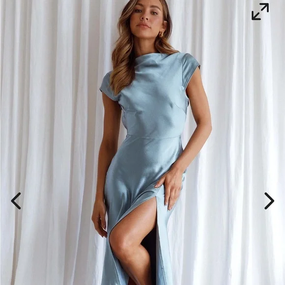 Selfie Leslie Sky Blue Midi Dress - Picture 6 of 6